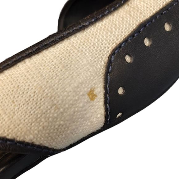 Etienne Aigner Coleus Shoes Open Toe Slingback Heels Shoes Black White WomSize 8 - Picture 5 of 10